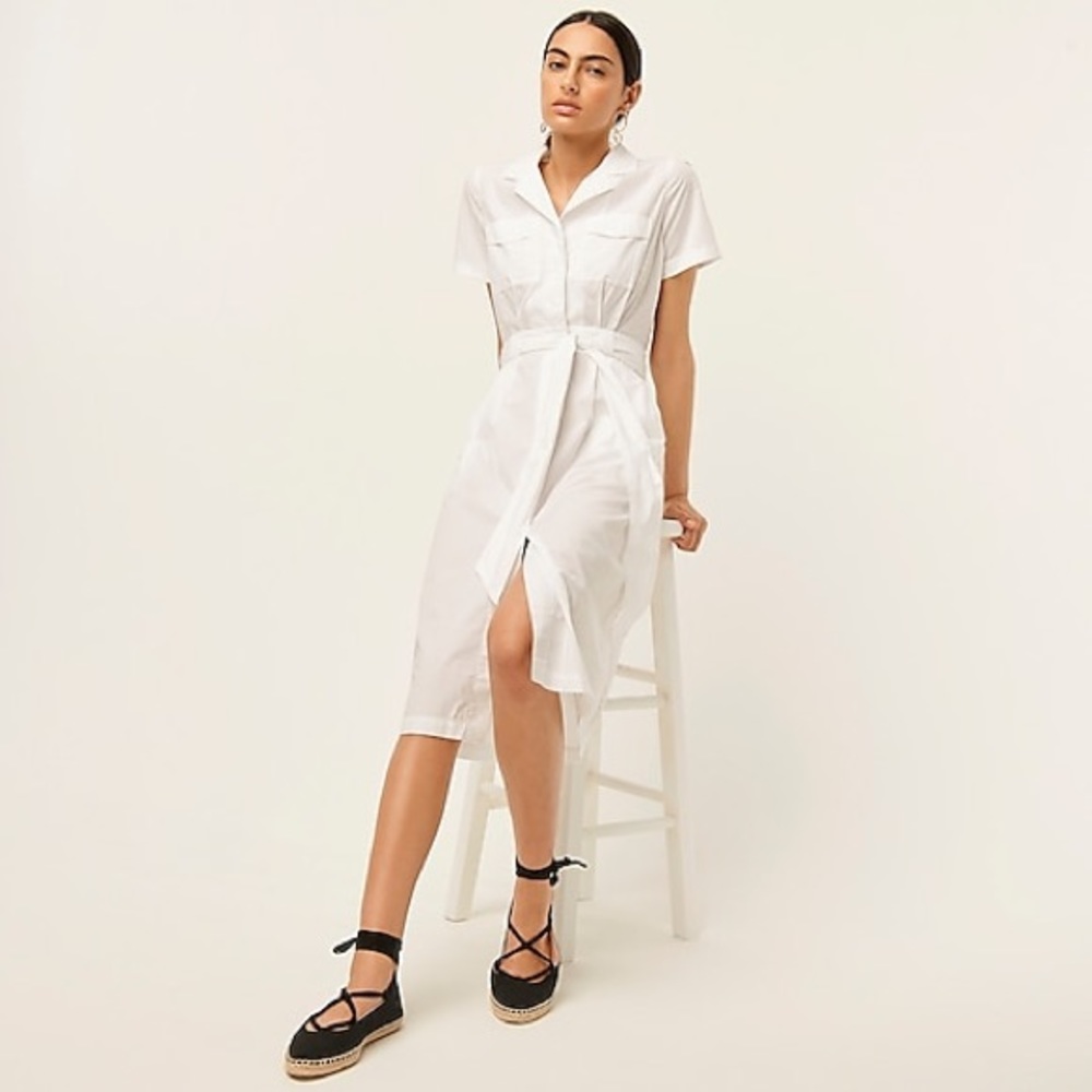 J.Crew Poplin Patch-pocket cotton poplin shirtdress dress AY892